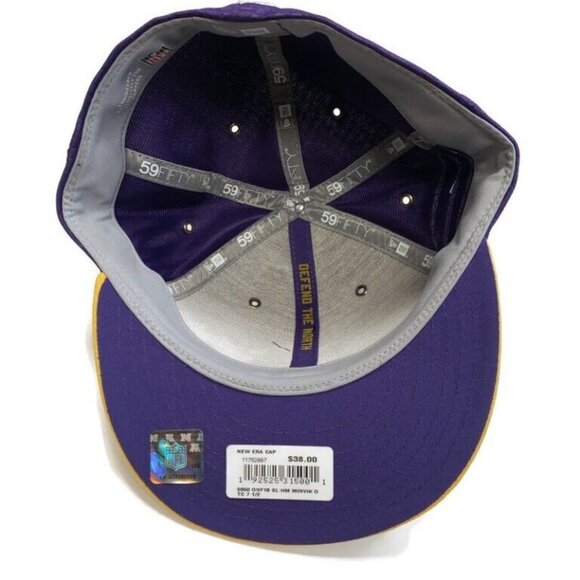 59Fifty New Era NFL Minnesota Vikings Fitted Sz 7 1/2 Hat Cap On Field Headwear - Picture 6 of 6